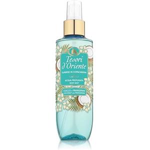 Tesori d'Oriente, Acqua Profumata Corpo, Cocco e Frangipani, Sunrise in Copacabana, Fragranza Fruttata, Fresca e Morbida, 200ml