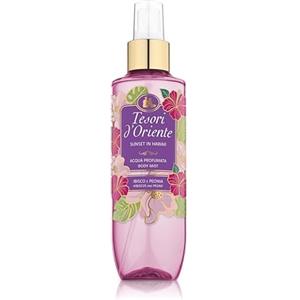 Tesori d'Oriente, Acqua Profumata Corpo, Ibisco e Peonia, Sunset in Hawaii, Fragranza Fiorita e Solare, 200ml