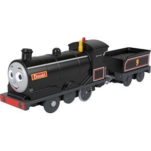 Thomas & Friends -Donald, locomotiva motorizzata a batterie con vagone merci, personaggio della serie Grandi Avventure Insieme, giocattolo per bambini, 3+ anni, JBW21