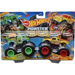 Hot Wheels Monster Trucks Demolition Double 1/64 - Auto in metallo - Buns of Steel VS All Fried Up