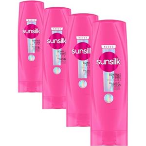 Sunsilk, Balsamo Scintille di Luce, Balsamo Idratante e Districante per Capelli Luminosi, Formula Arricchita con 6% Cera-Gloss Complex con Ceramide, Olio di Jojoba e Collagene, 200ml (Confezione da 4)