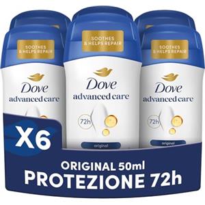 Dove Deodorante Stick Original, Deodorante Antitraspirante in Stick, Protezione Fino a 72 Ore, con Pro-Ceramide Technology e Ingredienti Idratanti, Deodorante Uomo e Donna, 6 Pezzi da 50ml