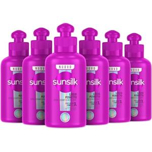 Sunsilk, Crema Lisciante & Districante Liscio Perfetto, Crema Capelli Senza Risciacquo Anti Crespo, Formula con 7% LISS-ALIGN COMPLEX con Biotina, Olio di Argan e Vitamina C, 6 Pezzi da 200 ml