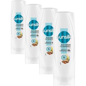 Sunsilk, Balsamo Olio d'Argan e di Mandorle, Balsamo per Capelli Fragili e Sciupati, Formula Nutriente e Rinforzante, con Olio d'Argan e Olio di Mandorle Biologico, Senza Siliconi, 200ml