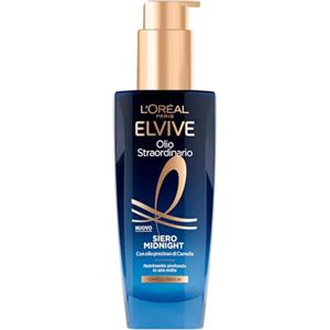 L'Oreal Paris L'Oréal Paris Elvive Olio Straordinario Siero Midnight, Per Capelli Secchi, Nutrimento Intenso In Una Notte, con Olio Prezioso di Camelia, Elvive Midnight Serum, 100ml