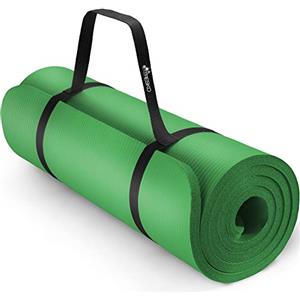 TRESKO® Tappetino per Yoga 185 x 60 cm e 190 x 100 cm Pilates Tappeto Ginnastica Fitness Aerobica NBR (verde, 190 x 100 x 1,5 cm)