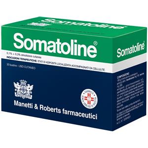 L.manetti-h.roberts & c. spa Somatoline Crema Anticellulite 0,1% + 0,3% Emulsione Cutanea Per Adiposità Localizzata E Cellulite, 30 Bustine Uso Esterno