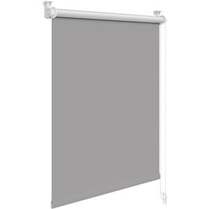 WOLTU Tenda a Rullo Interni Oscurante Klemmfix senza Fori 90 x 160 cm Grigio, Tenda Avvolgibile Oscurante per Protezione Solare con Morsetti e Catene per Finestre e Porte