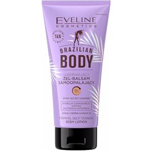 Eveline Cosmetics Gel-Balsamo Autoabbronzante Rassodante Corpo Brasiliano con Eritrulosio, DHA e Vitamina E - Formula Vegana per Abbronzatura Naturale Radiante e Pelle Idratata