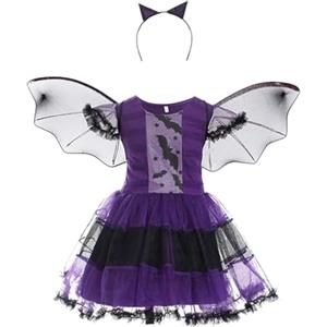 Generico Vestiti Halloween Bambina 3 Anni Vestiti Strega Costume Halloween Travestimento Zucca Halloween Costume Neonato Pipistrello Vestito Vampiro Scheletro Costumi Zombie Abbigliamento Halloween Neonato
