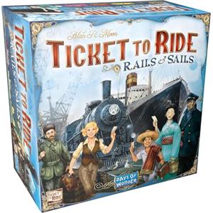Asmodee Days of Wonder , Ticket to Ride Rails & Sails Board Game, Ages 10+, for 2 to 5 Players, Average Playtime 60-120 Minutes - versione inglese