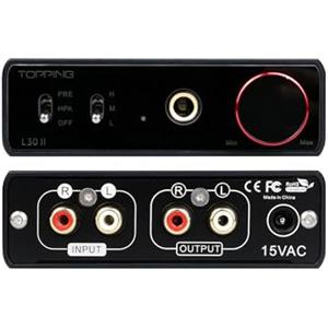 AOSHIDA TOPPING L30 II NFCA Amplificatore per cuffie, Migliorato PRE/RCA/HPA Uscita, RCA Ingresso Preamp, 560mW x 560mW Alta Risoluzione HiFi Amplificatore (Nero)