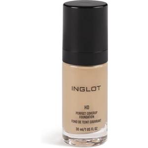 Inglot HD Perfect Coverup Foundation - Fondotinta Ipoallergenico con Pigmenti HD, Aspetto Naturale e Estratto di Tartufo Bianco, 30 ml