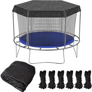 ARSBORUI Copertura Parasole per Trampolino, Ø 183 244 305 366 427 cm Copertura per Trampolino, Resistente ai Raggi UV & Antipolvere, Facile da Installare, Protezione Solare per Esterni