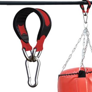 Generic Cinghia di sospensione per sacco da boxe, in metallo resistente, accessorio da palestra, cinghia di supporto compatta con cuciture rinforzate, strumento di allenamento montato su albero per appendere
