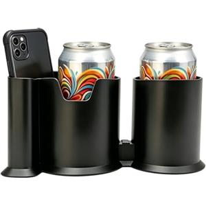 Generico 2-in-1 Getränkehalter & Handyhalterung - Kippsicherer Paddle Board Becherhalter aus ABS - Universal Kajak Zubehör für Flaschen & Dosen - Auslaufsicheres Design für Stand Up Paddling, Boot & Surfbo
