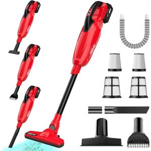 TEENO Aspirapolvere Senza Fili Lithium 150W/13KPA - Scopa Elettrica Senza Fili con Batteria Ricaricabile al Litio 4Ah, Ideale per Casa, Auto, Ufficio e Divani
