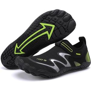 FJOADNVM Scarpe da Scoglio Scarpe da Spiaggia estive, Scarpe Tennis, Acqua, Fitness a Cinque Dita, Trekking, Casual Uomo all'aperto(Black,43)