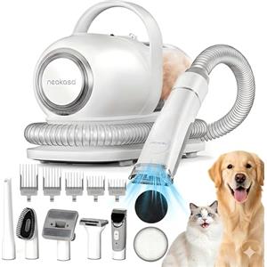 Neakasa von neabot P1 Pro Kit per toelettatura e aspirazione a vuoto per animali domestici, Tosatrice per Cani e Gatto Pelo Lungo Professionale con spazzole e altri 5 strumenti per la toelettatura