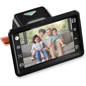 HP FilmScan Touch Screen Film & Slide Scanner Digitizer con schermo LCD regolabile da 7 pollici, converte rapidamente negativi e diapositive in foto digitali JPEG da 22 MP, compatibile con pellicole e