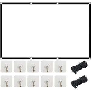 LUYIEDHA Schermo per Proiettore 100 Pollici,Telo Proiettore Portatile 16:9 4K Full HD, Anti Rughe Pieghevole, 221cm*125cm Schermo Doppia Faccia, Schermo di Proiezione per Esterni per Home theater (100)