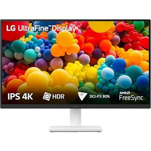 LG 27US50Z Monitor 27" Ultra HD 4K, IPS, 3840x2160, HDR 10, DCI-P3 90%, 60Hz, 5ms (GtG), FreeSync, HDMI 2.0, DisplayPort, Uscite Cuffie, Reader Mode, Flicker Safe, Bianco