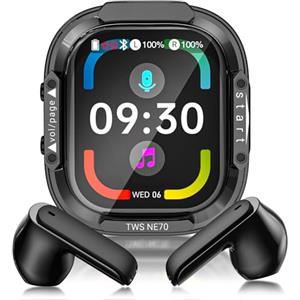 Relxhome Cuffie Traduzione Simultanea con Schermo LCD, 150 Lingue/9 Modalità di Traduzione, Auricolari Traduttore Simultaneo Bluetooth 6.0, 60H Cuffie Traduttore Istantaneo con APP per Viaggi/Studio/Business