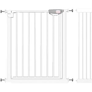 UBRAVOO Baby Gate per porte e scale,Cancello di sicurezza per porta in metallo con chiusura automatica, montaggio a pressione, nessuna perforazione, 105-114 cm per bambini e animali domestici