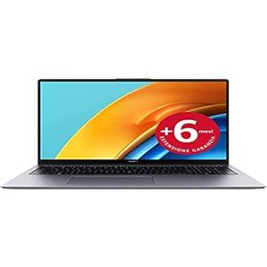 HUAWEI Matebook D16 Laptop, HUAWEI Eye Comfort FullView Display Notebook PC Portatile da 16 pollici, Intel Core i5-12450H, 16 GB RAM+512 GB SSD, Windows 11, Space Gray, + estensione garanzia di 6 mesi