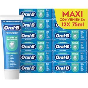 Oral-B Dentifricio Pro-expert Fresco Intenso 12x75ml, Dentifricio Formato Convenienza, Clinicamente Provato, Pulizia Denti Efficace, Alito Fresco, Extra Freschezza