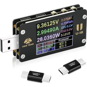 diymore Tester USB, tester digitale USB, misuratore di corrente, voltmetro, capacità di rilevazione con misurazione della curva, misurazione dell'ondulazione, test di protocollo