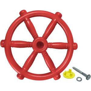 Generic Ruota Nave Pirata Giocattolo Timone Bambini Volante Palestra Accessori Esclusivi Struttura Robusta Adatta a Gioco all'Aperto Casetta Bambini Palestra, Rosso