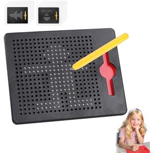 Zyluniy Tavola da Disegno Magnetico, Lavagne da Disegno con Piccole Palline Magnetiche in Acciaio con Penna, Magico Gioco Magnetico, Lavagna Magnetica Bambini Giocattolo Educativo per dai 3 Anni in Su