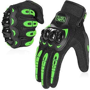 COFIT Guanti da Moto, Touchscreen sulle Dita, Guanti per Corse in Motocicletta, per Guidare Quad (ATV), per Arrampicata, Escursioni e Altri Sport All'aperto - Verde XXL