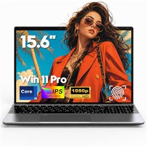 FUNYET Pc Portatile 15,6 Pollici i5-6200U(fino a 2.80 Ghz), 16GB RAM 512GB SSD Laptop, Win11 Notebook con WiFi5, BT4.2, USB3.0, HDMI, Type-C, 5000mAh, Tastiera Retroilluminata Computer Portatile
