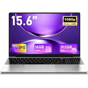 FUNYET 2026 Pc Portatile 15.6 Pollici 16GB RAM 2*DDR3 512GB SSD, Processore M3-6Y30 Laptop, Fino a 2,2GHz, Win 11 Notebook, FHD 1920x1080, 5000mAh, Wi-Fi 5, BT4.2, USB 3.0, HDMI, Typc-C, QWERTY