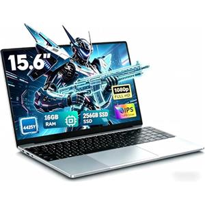 CHIFUYOU PC Portatile 15,6 pollici 16GB RAM 256GB SSD Computer Portatile studente ufficio affari Notebook ufficio Processore 4425Y (fino a 1,7 GHz), 1920 × 1080 Full HD, Win 11, compatibile WiFi 5 Bluetooth