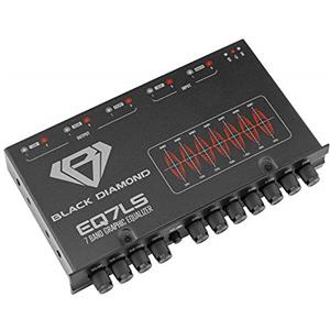 Black Diamond EQ7LS - Equalizzatore stereo a 7 bande, pre-amplificatore, equalizzatore per auto, con uscita anteriore e posteriore