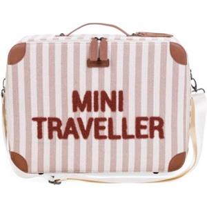 Childhome Valigia MINI per Bambini MOMMY BAG MINI TRAVELLER RIGHE TERRACOTTA