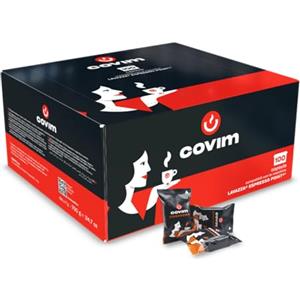 COVIM ESPRESSO LIFE Covim Caffè - Capsule di Caffè Orocrema, 100 Capsule Monodose Intensità 9, Compatibili con Lavazza Espresso Point, Espresso Cremoso e Intenso con Aroma di Legno Tropicale