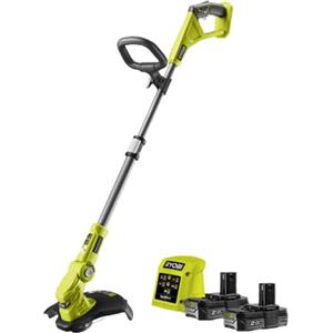 Ryobi RLT183222S Decespugliatore/Tagliabordi 18V ONE+, Larghezza di Taglio 25-30 cm, EasyEdge™, Asta Telescopica, 2 Batterie 2 Ah e Caricabatterie Inclusi