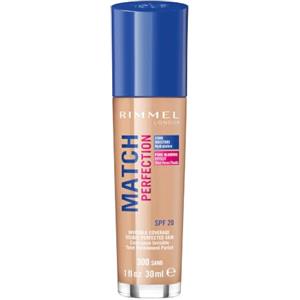 Rimmel London Match Perfection Foundation - Fondotinta Liquido Pelle Perfetta e Levigata a Lunga Tenuta con SPF 20 - Sand - 30 ml
