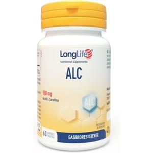 LongLife® ALC | Acetil L-Carnitina 500 mg | Alta biodisponibilità | Capsule vegetali gastroresistenti | Fino a 2 mesi di trattamento | Vegano e senza glutine