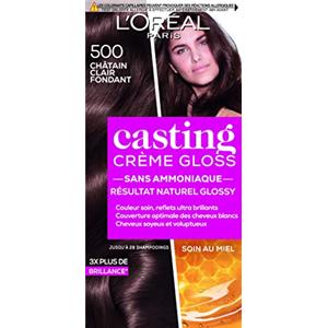 L'Oreal Paris L'Oréal Paris Casting, crema lucida per capelli tono su tono, senza ammoniaca, castano chiaro (500), confezione da 1