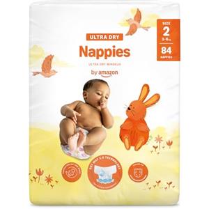 by Amazon - 84 Ultra Dry Nappies - Taglia 2 (3-6kg) (Stesso Prodotto Commercializzato in Precedenza con il Marchio Mama Bear)