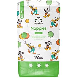 Mama Bear Marchio Amazon - Mama Bear Disney Pannolini ultra-asciutti, Taglia 4+ (9-15 kg), Bianco, 80 Unità