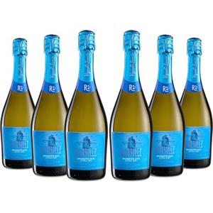 Vigneti Romio Trebbiano Vino Spumante Bianco Novebolle Romagna DOC, Gusto Fresco con Note Fruttate, 11.5% Vol, Confezione con 6 Bottiglie da 750 ml