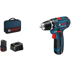 Bosch Professional Perceuse visseuse sans fil BOSCH PROFESSIONAL - GSR 12V-15 + 2 batteries 2.0Ah + chargeur + sacoche