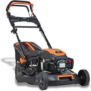 FUXTEC Tagliaerba a scoppio semovente RM5170eS 4in1-4 CV,Tosaerba a benzina 4 tempi trazionato avviamento elettrico,Larghezza di taglio 51cm - cesto raccoglierba 60L,mulching scarico laterale