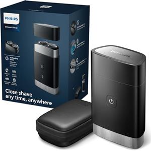 Philips Rasoio portatile, rasoio elettrico a secco e umido, sistema di lame ComfortCut, testine flottanti 3D, design compatto, batteria potente, modello PQ888/06